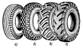 Зачем на шинах автомашин колесных тракторов делают глубокий рельефный рисунок протектор
